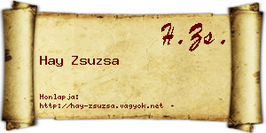 Hay Zsuzsa névjegykártya